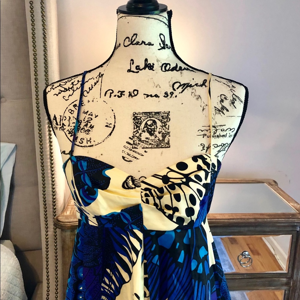 Betsey Johnson cotton butterfly print swing top